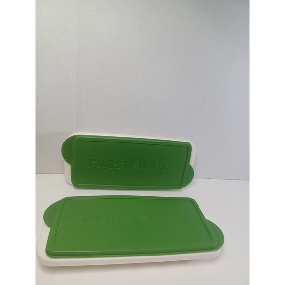 2 Baby food tray Fresh FOOD Breast milk Storage FREEZER TRAY GREEN Made in USA - Picture 5 of 7